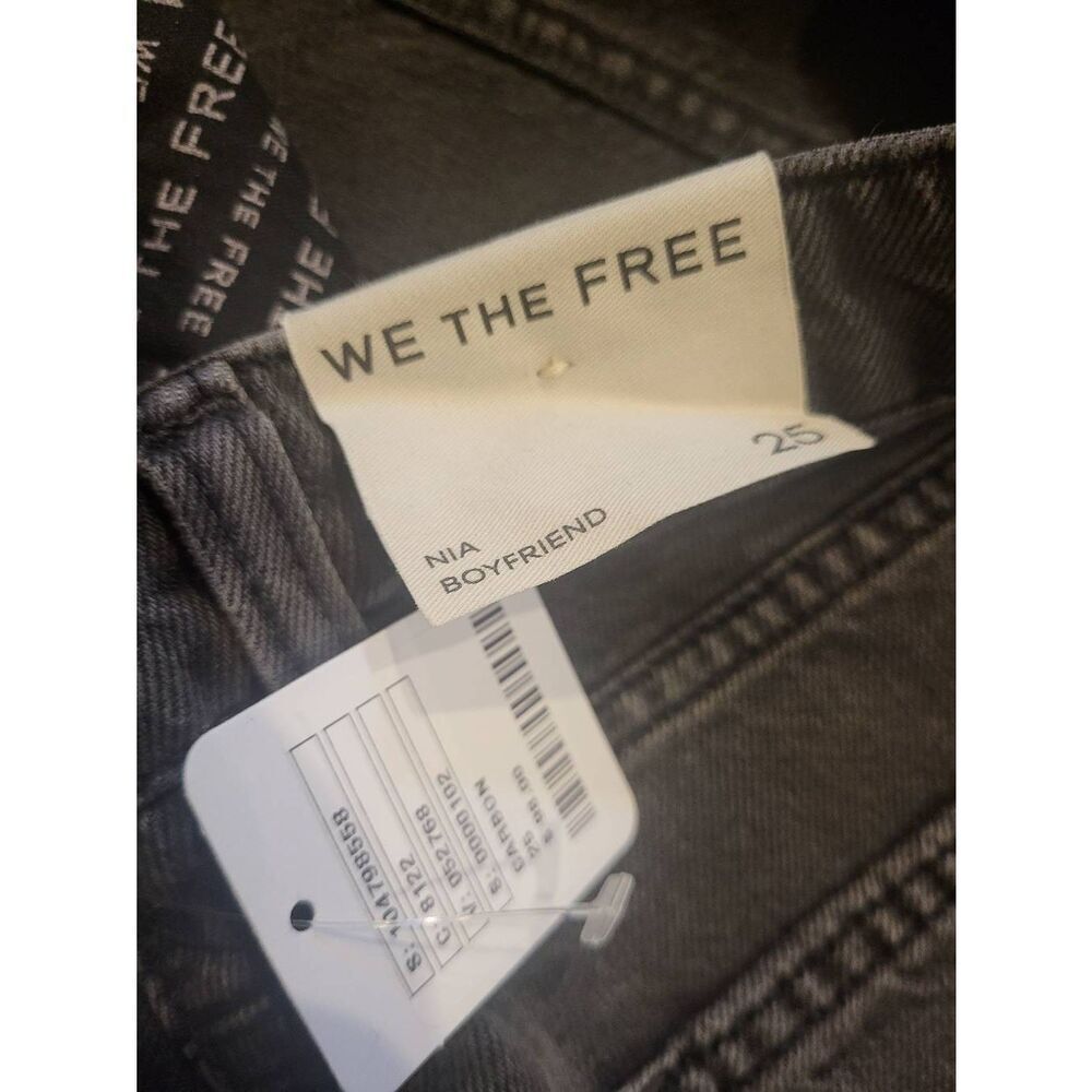 NWT We the Free Jeans Women's 25 Washed Black Nia Boyfriend Loose Relaxed - Picture 6 of 7